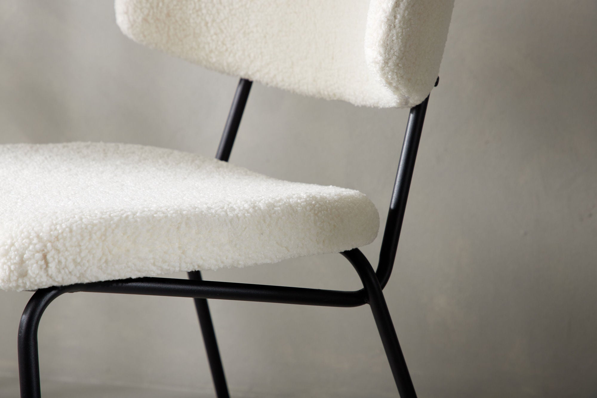 Venture Home Chico Spisebordsstol 2-pack - Black / White Boucle