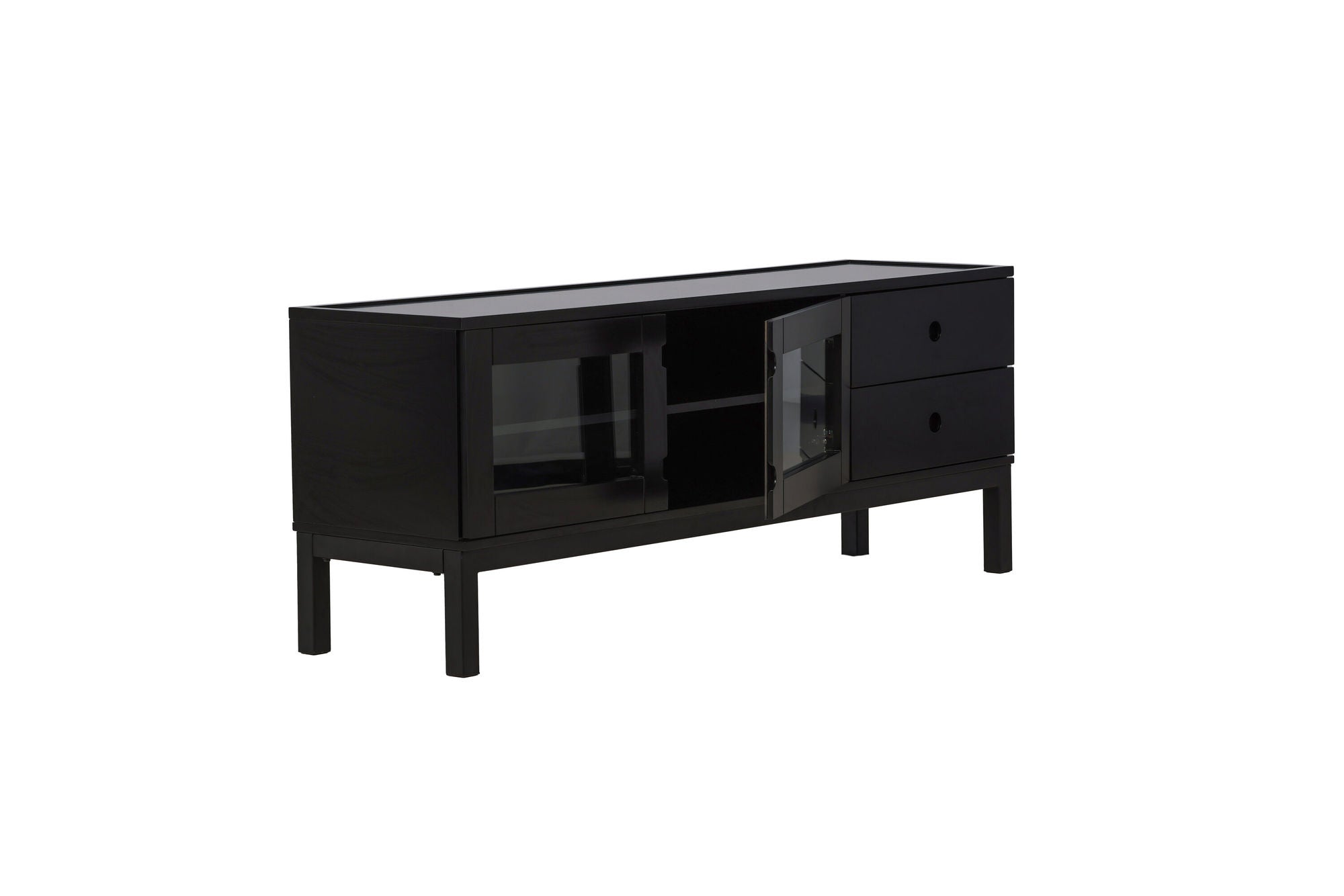 Venture Home Alcoa skab - Black / Matte Black MDF