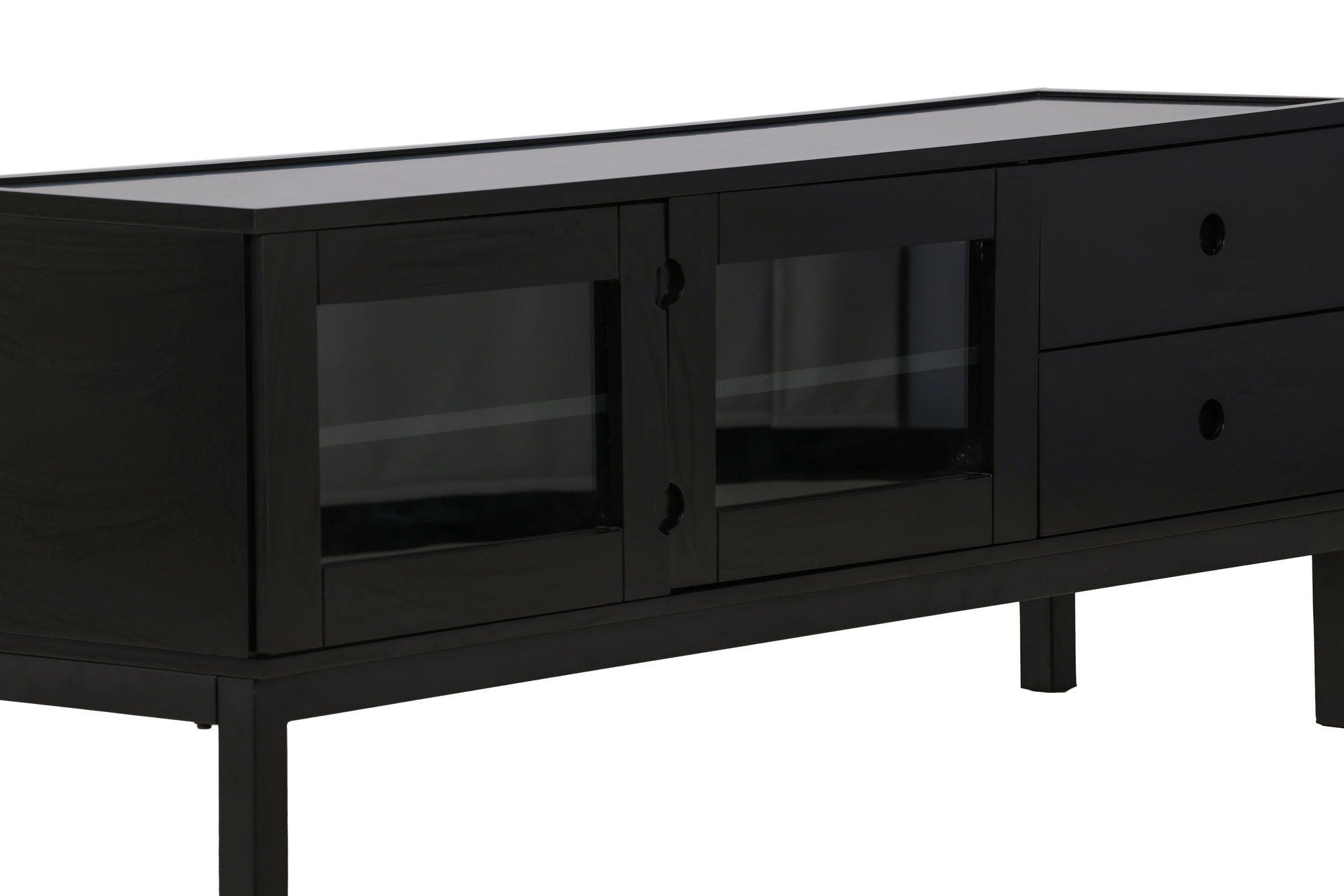 Venture Home Alcoa skab - Black / Matte Black MDF