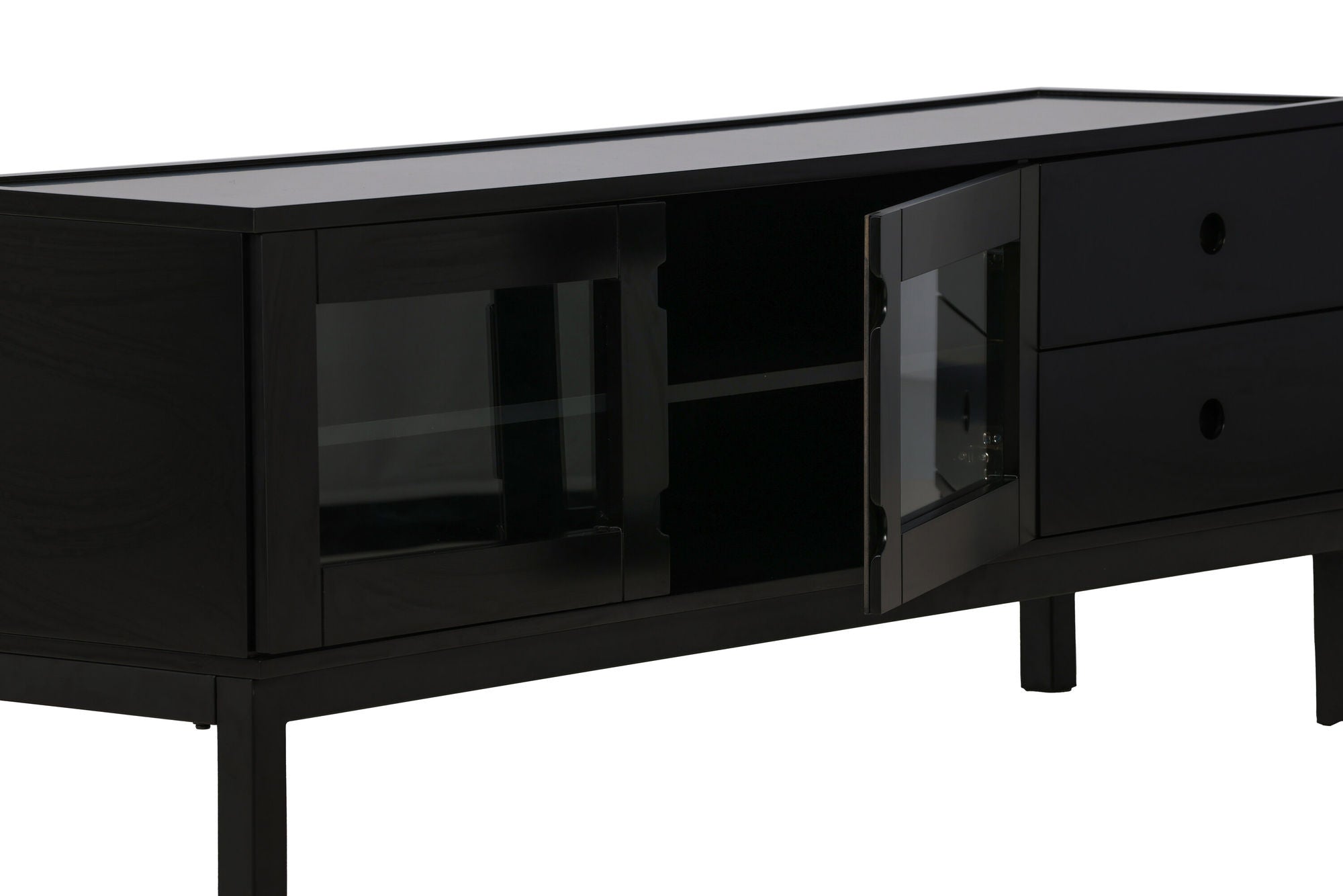 Venture Home Alcoa skab - Black / Matte Black MDF