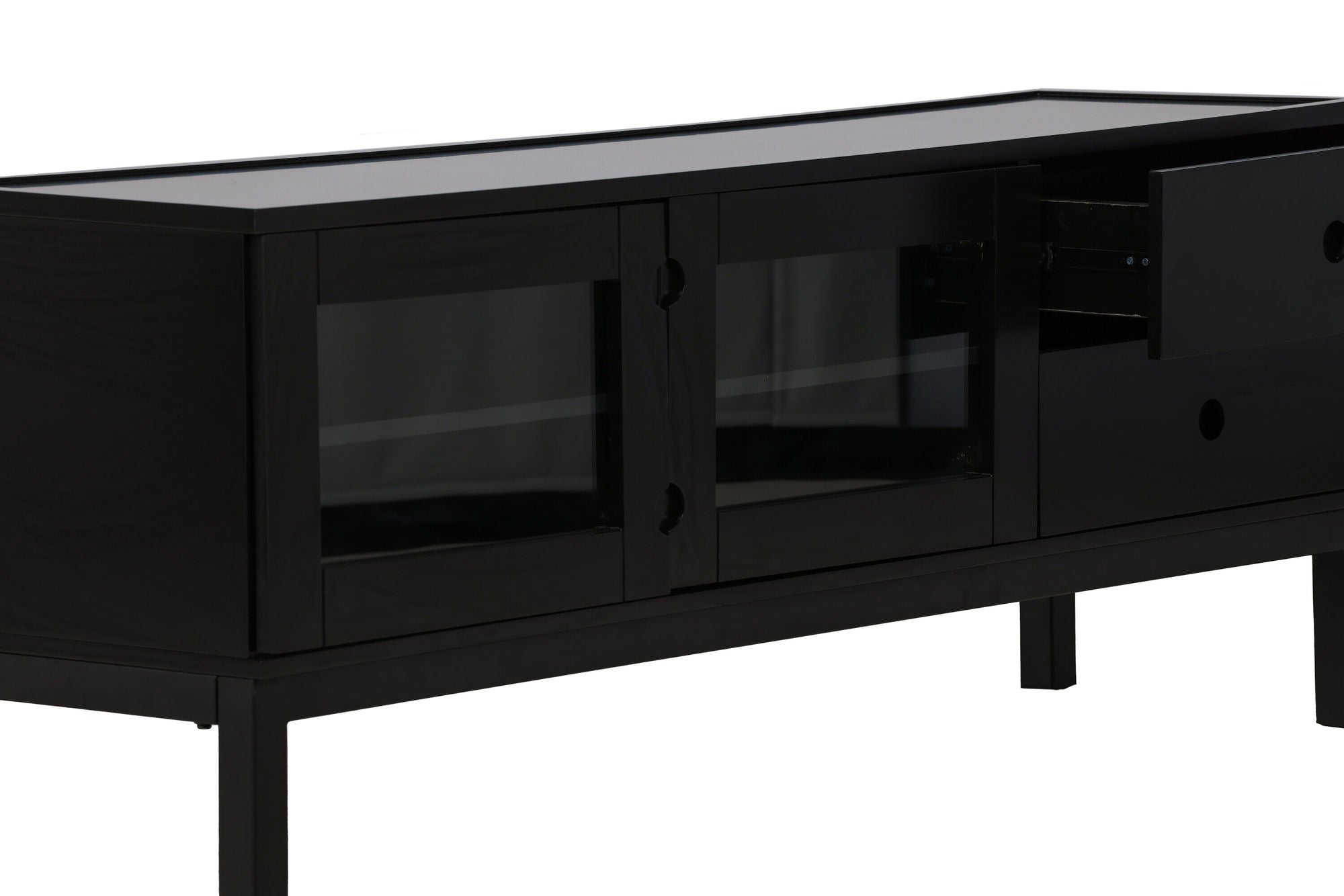 Venture Home Alcoa skab - Black / Matte Black MDF