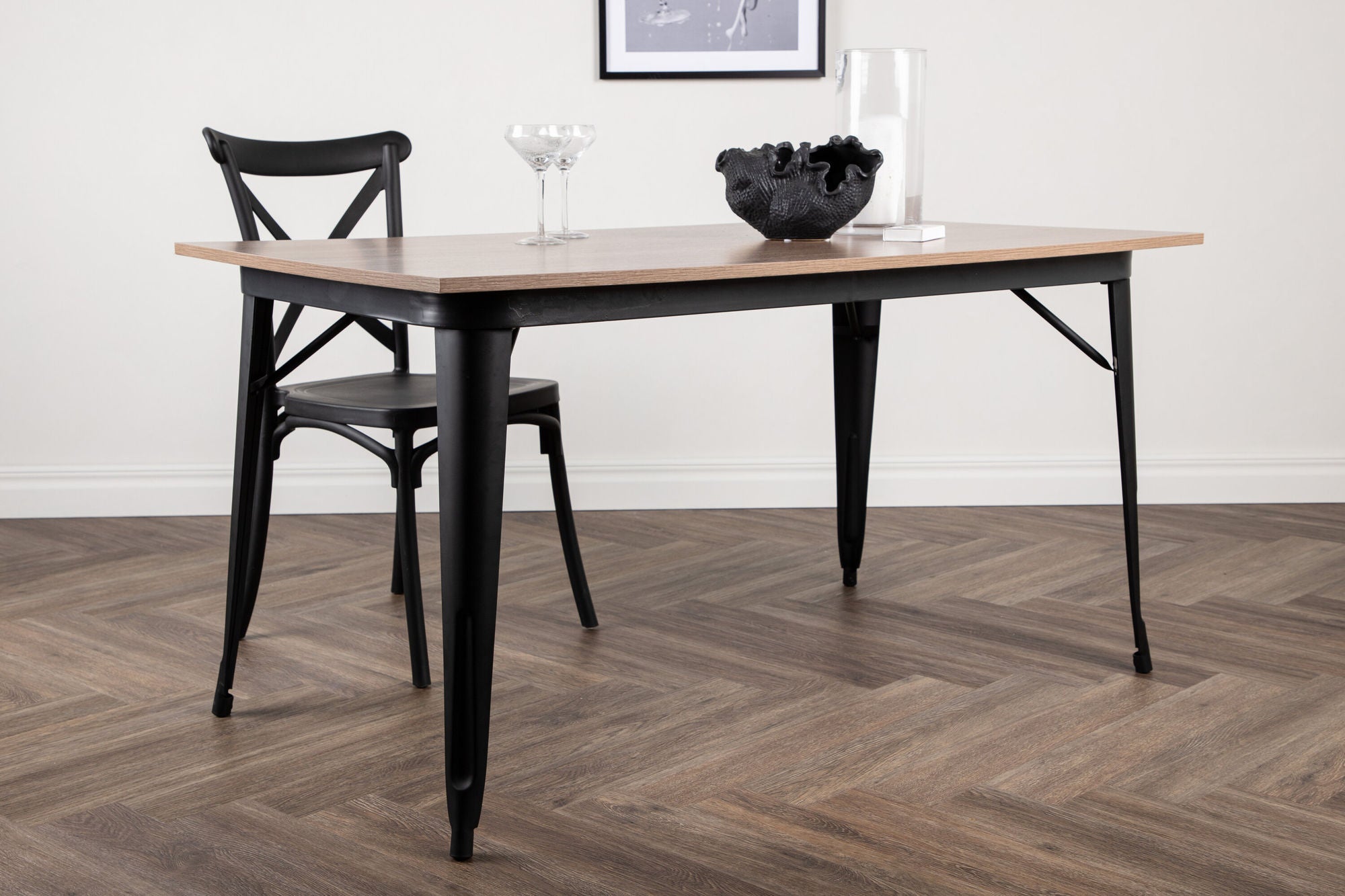 Venture Home Tempe spisebord - Black / Walnut MDF