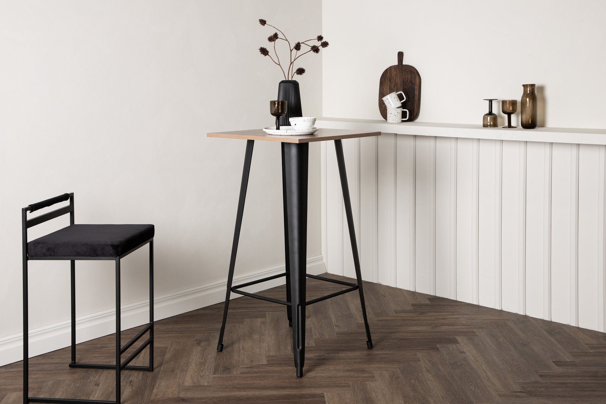 Venture Home Tempe Bar bord - Black / Nature MDF