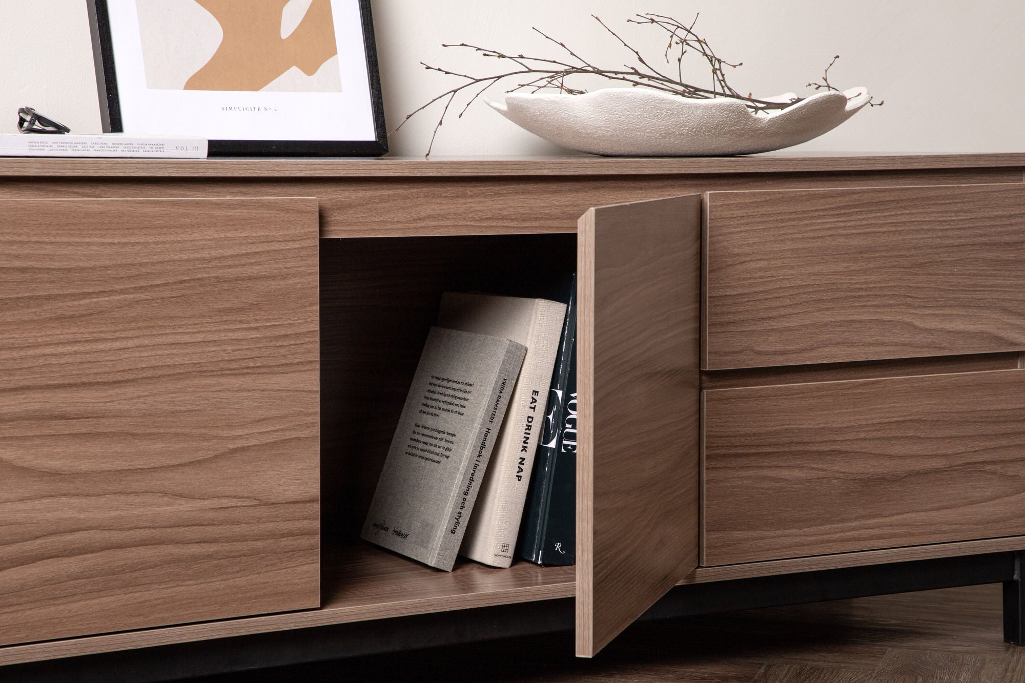 Venture Home Corpus skab - Black / Walnut MDF