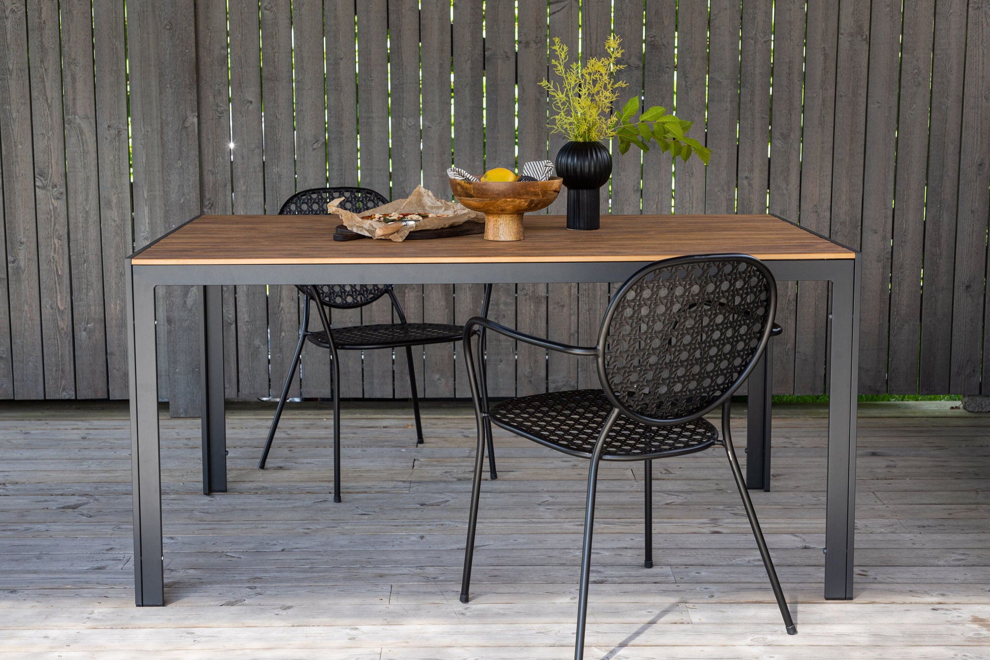 Venture Home Break Diningbord Alumnium - Dark Grey / Nature Rectangular 90*150*