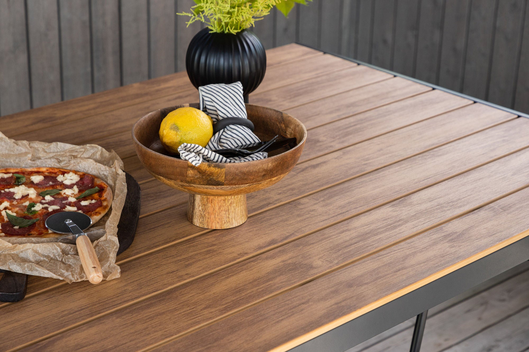 Venture Home Break Diningbord Alumnium - Dark Grey / Nature Rectangular 90*150*