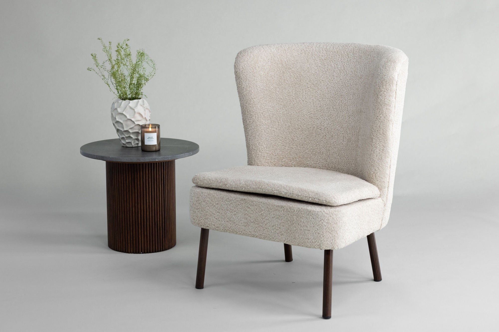 Vind Hällsö Single Sofa - Brown / Beige Boucle