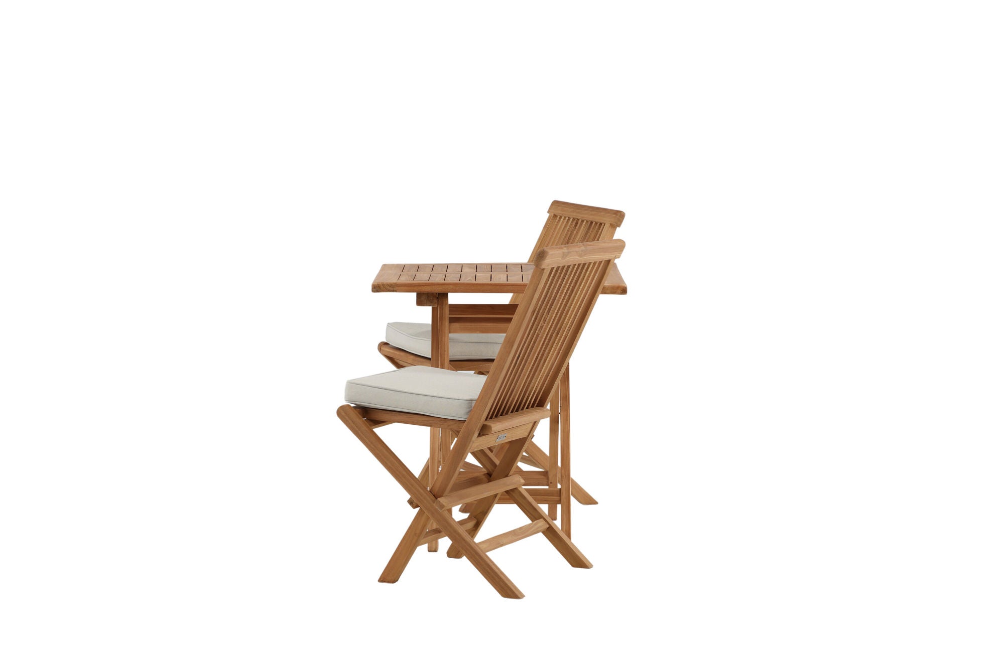 Venture Home Kenya - Folding bord- Natural - Teak - 70*70cm- Kenya Folding stol w/o Armrest - Teak_2