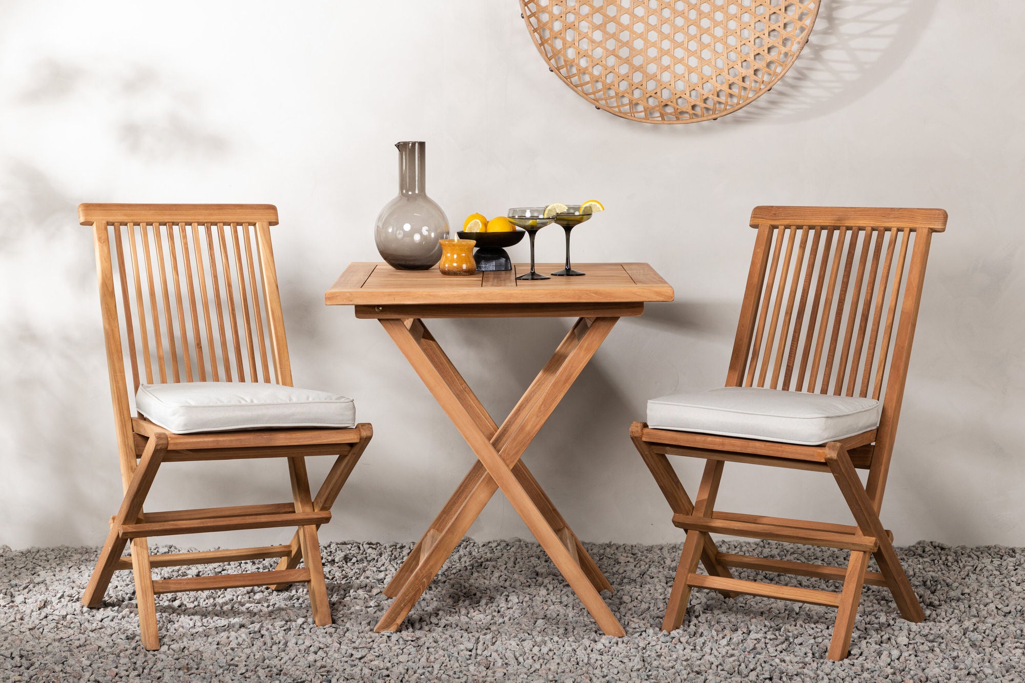 Venture Home Kenya - Folding bord- Natural - Teak - 70*70cm- Kenya Folding stol w/o Armrest - Teak_2