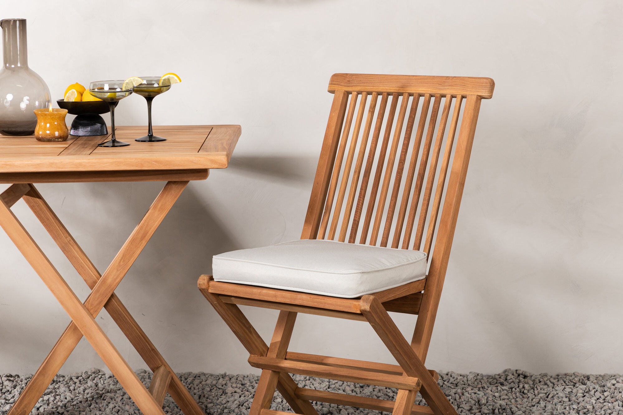 Venture Home Kenya - Folding bord- Natural - Teak - 70*70cm- Kenya Folding stol w/o Armrest - Teak_2