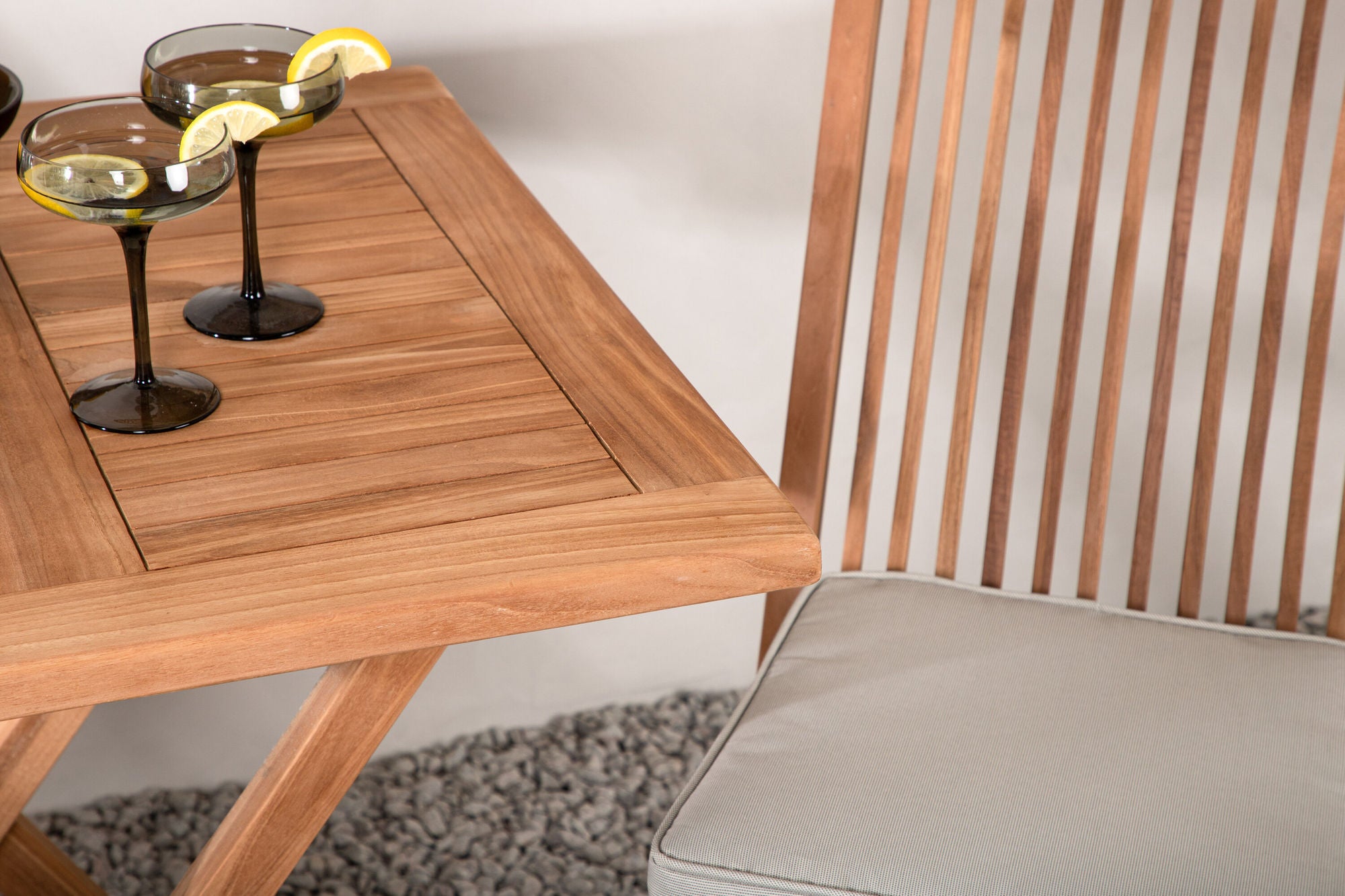 Venture Home Kenya - Folding bord- Natural - Teak - 70*70cm- Kenya Folding stol w/o Armrest - Teak_2