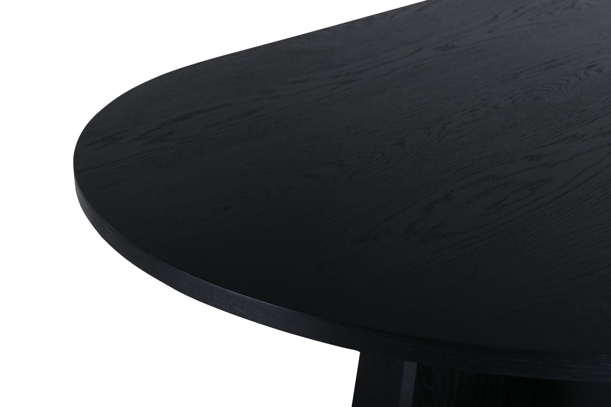 Venture Home Bootcut Oval spisebord - Black / Black Fanéer