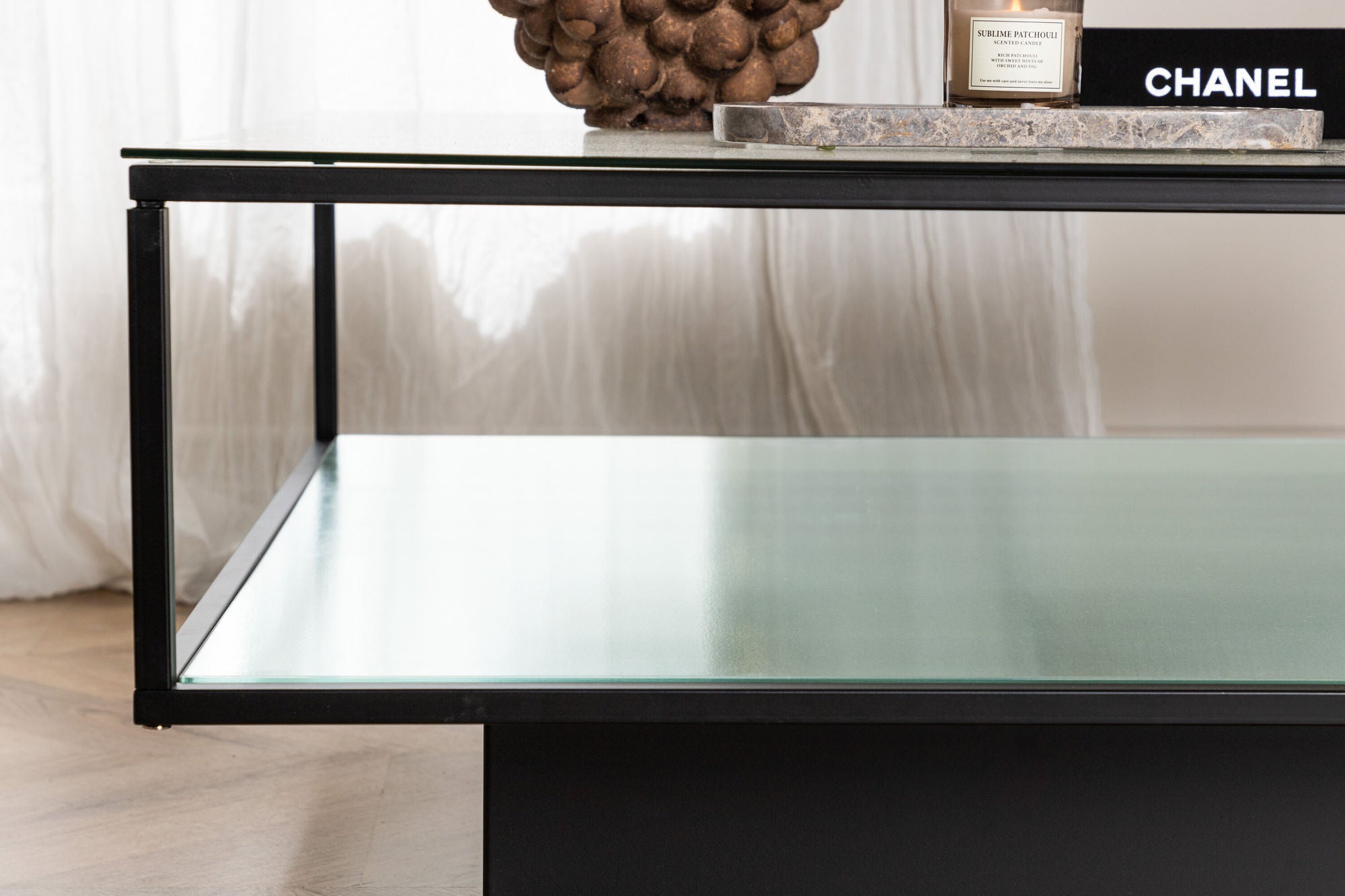 Furniture Fashion Maglehem Sofa bord - Black / Clear glass