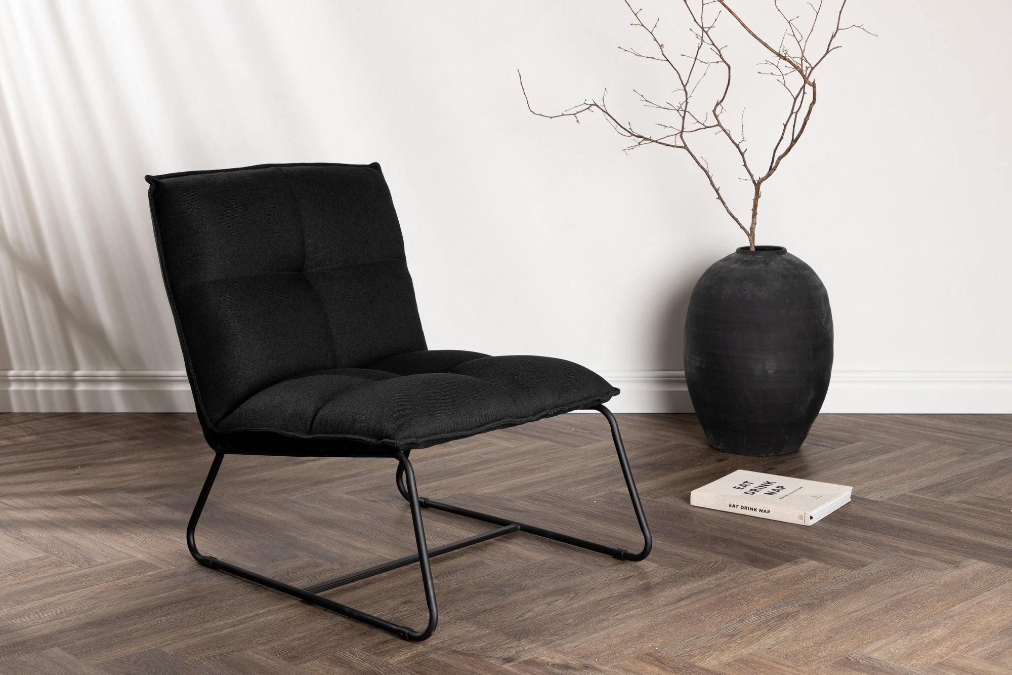 Venture Home Madison Single Sofa - Black / Black Linen