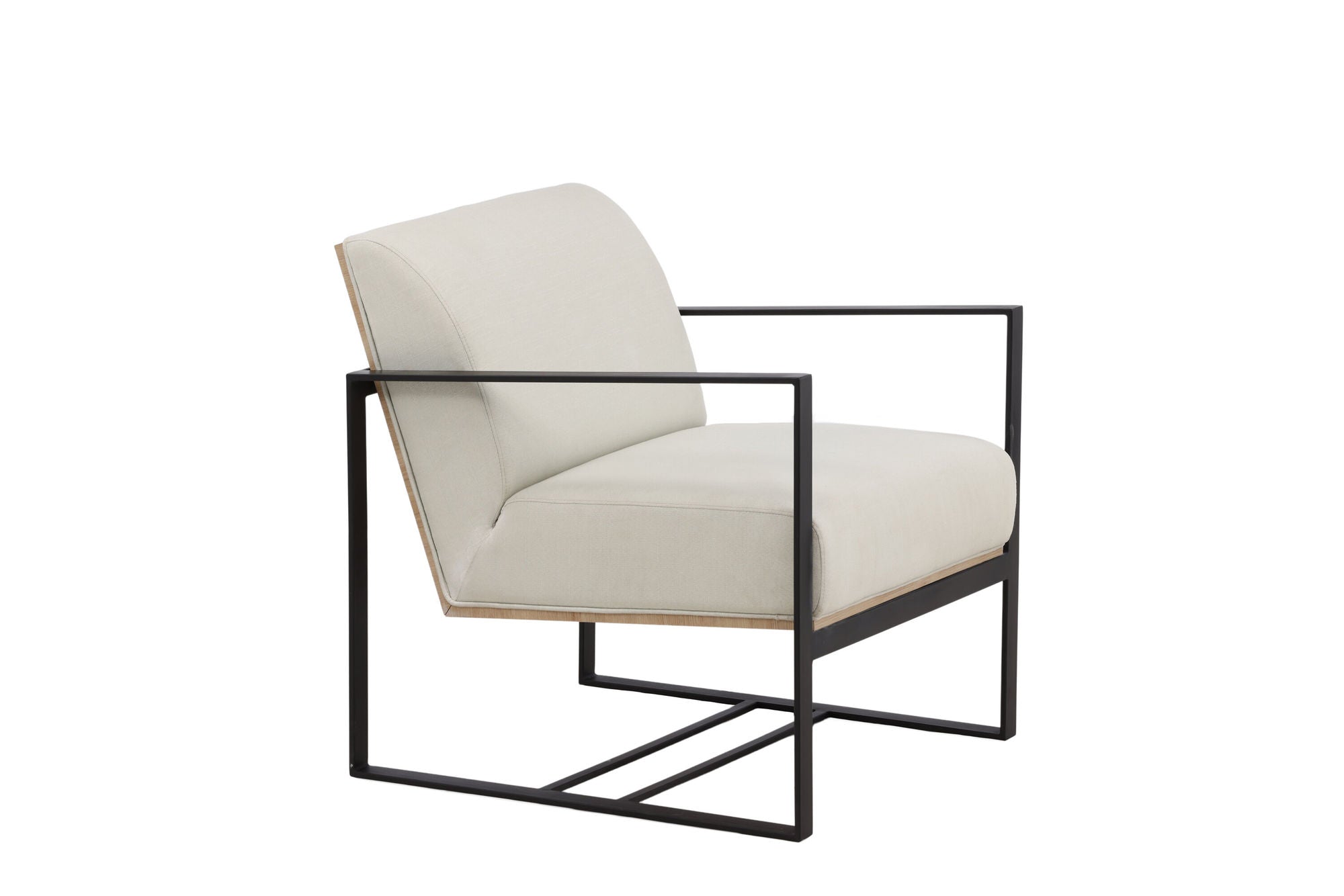 Venture Home Kansas Single Sofa - Black / Offwhite Linen