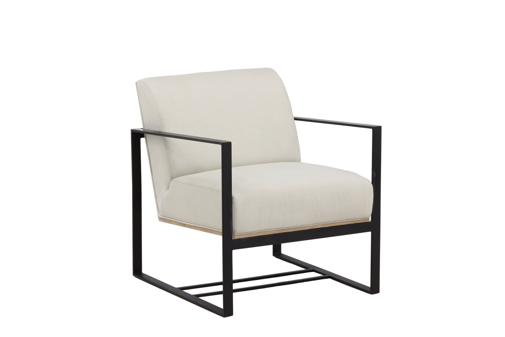 Venture Home Kansas Single Sofa - Black / Offwhite Linen