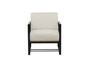 Venture Home Kansas Single Sofa - Black / Offwhite Linen