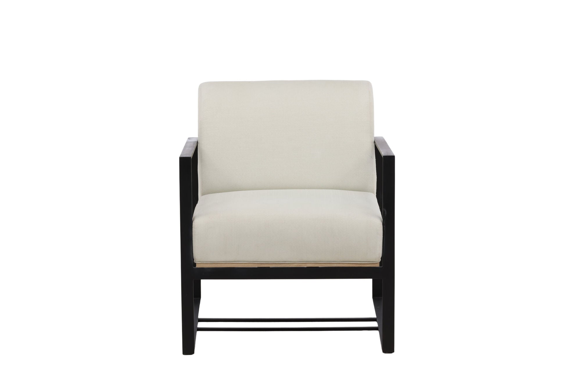 Venture Home Kansas Single Sofa - Black / Offwhite Linen