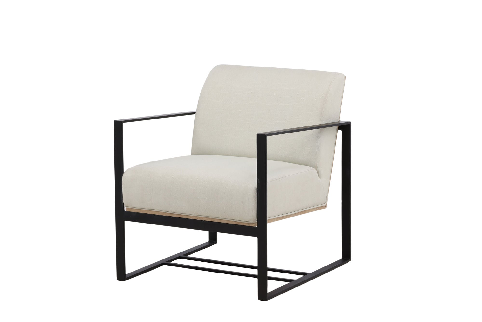 Venture Home Kansas Single Sofa - Black / Offwhite Linen