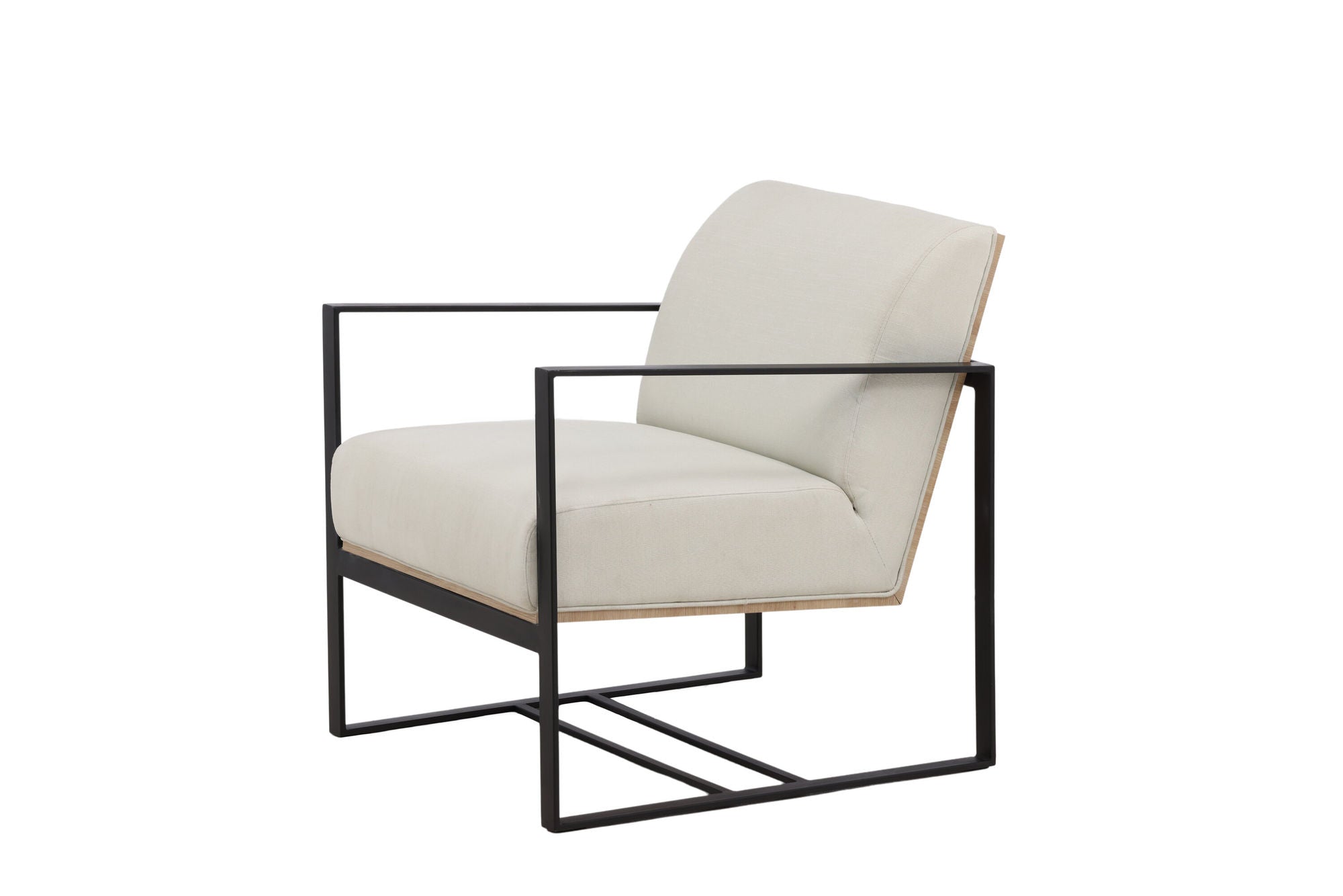 Venture Home Kansas Single Sofa - Black / Offwhite Linen