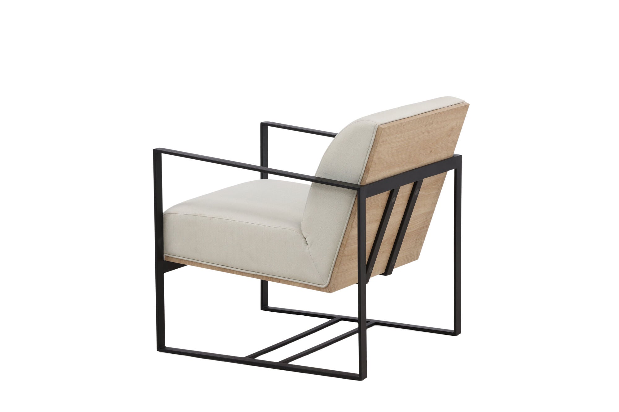 Venture Home Kansas Single Sofa - Black / Offwhite Linen