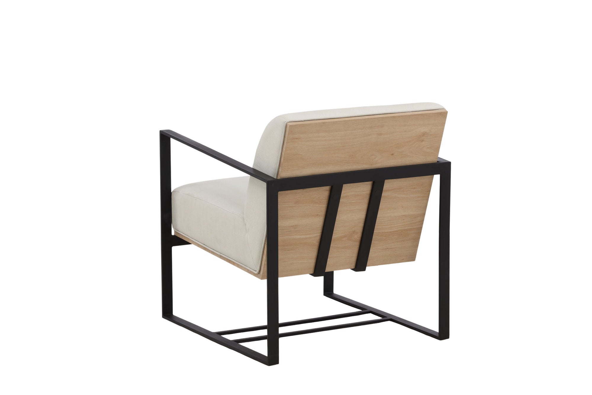 Venture Home Kansas Single Sofa - Black / Offwhite Linen