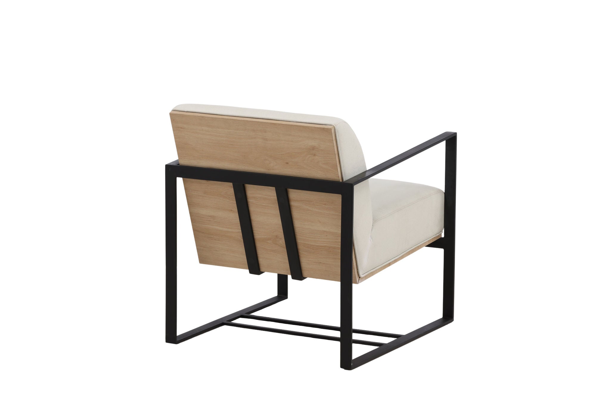 Venture Home Kansas Single Sofa - Black / Offwhite Linen