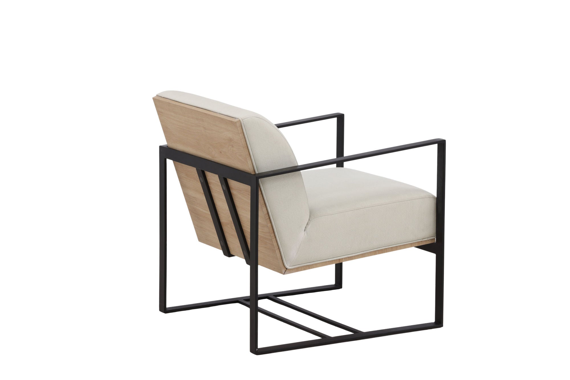 Venture Home Kansas Single Sofa - Black / Offwhite Linen
