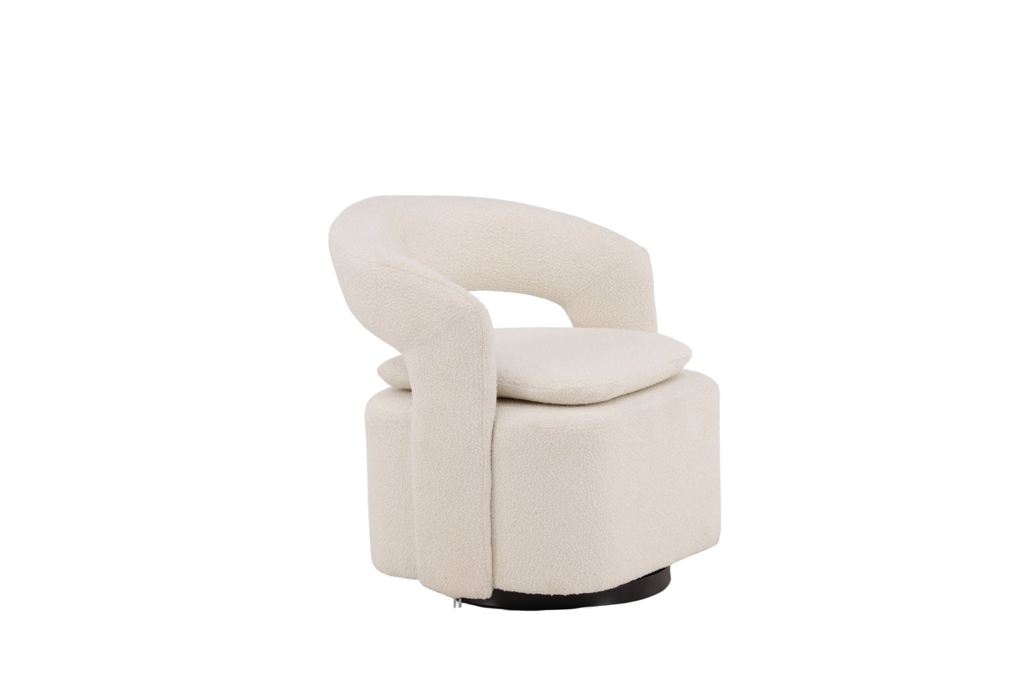Venture Home Laurel Single Sofa - Black / White Boucle