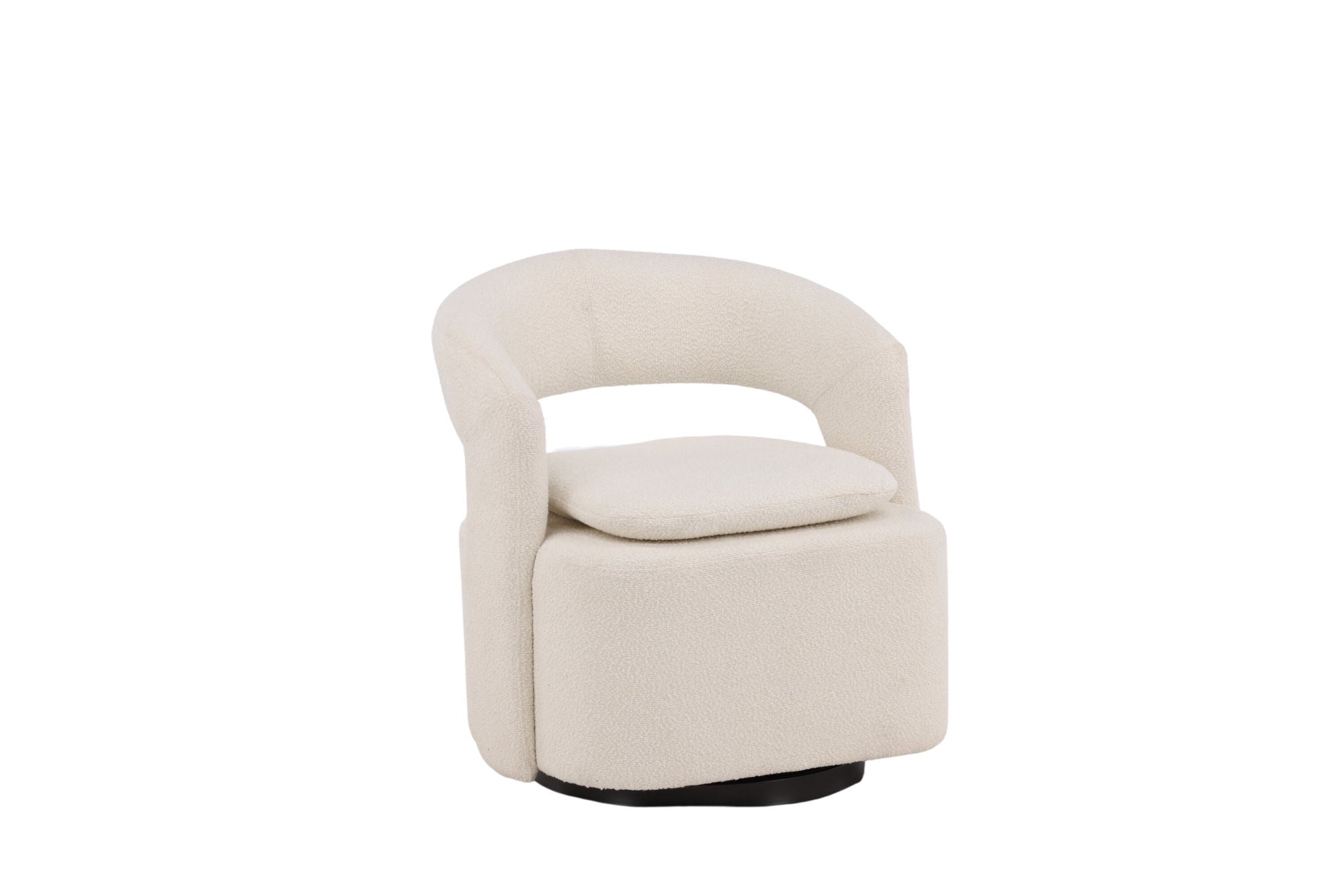 Venture Home Laurel Single Sofa - Black / White Boucle