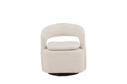 Venture Home Laurel Single Sofa - Black / White Boucle