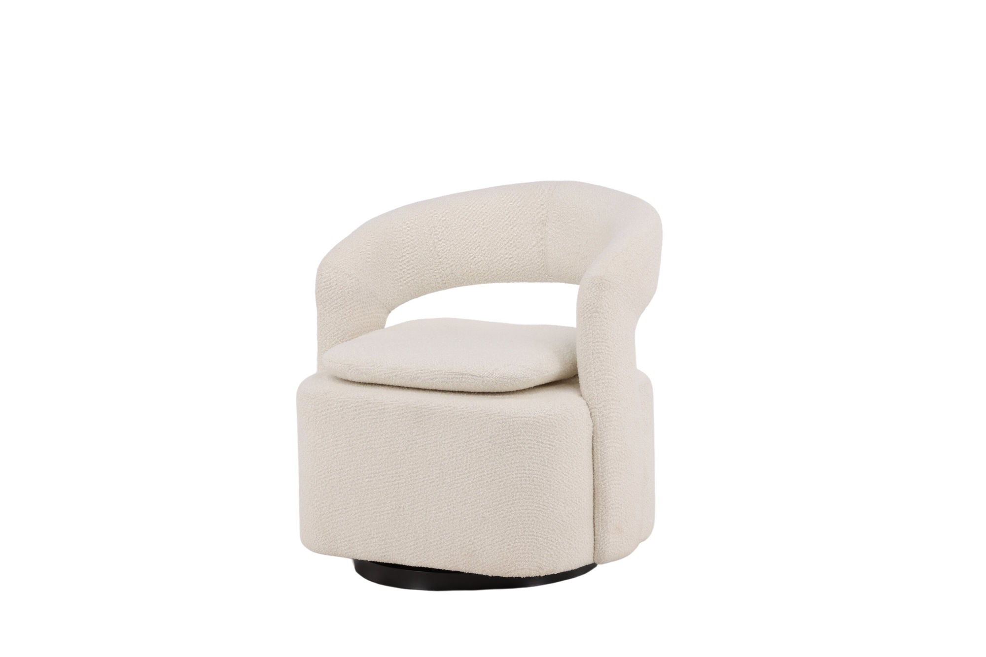 Venture Home Laurel Single Sofa - Black / White Boucle