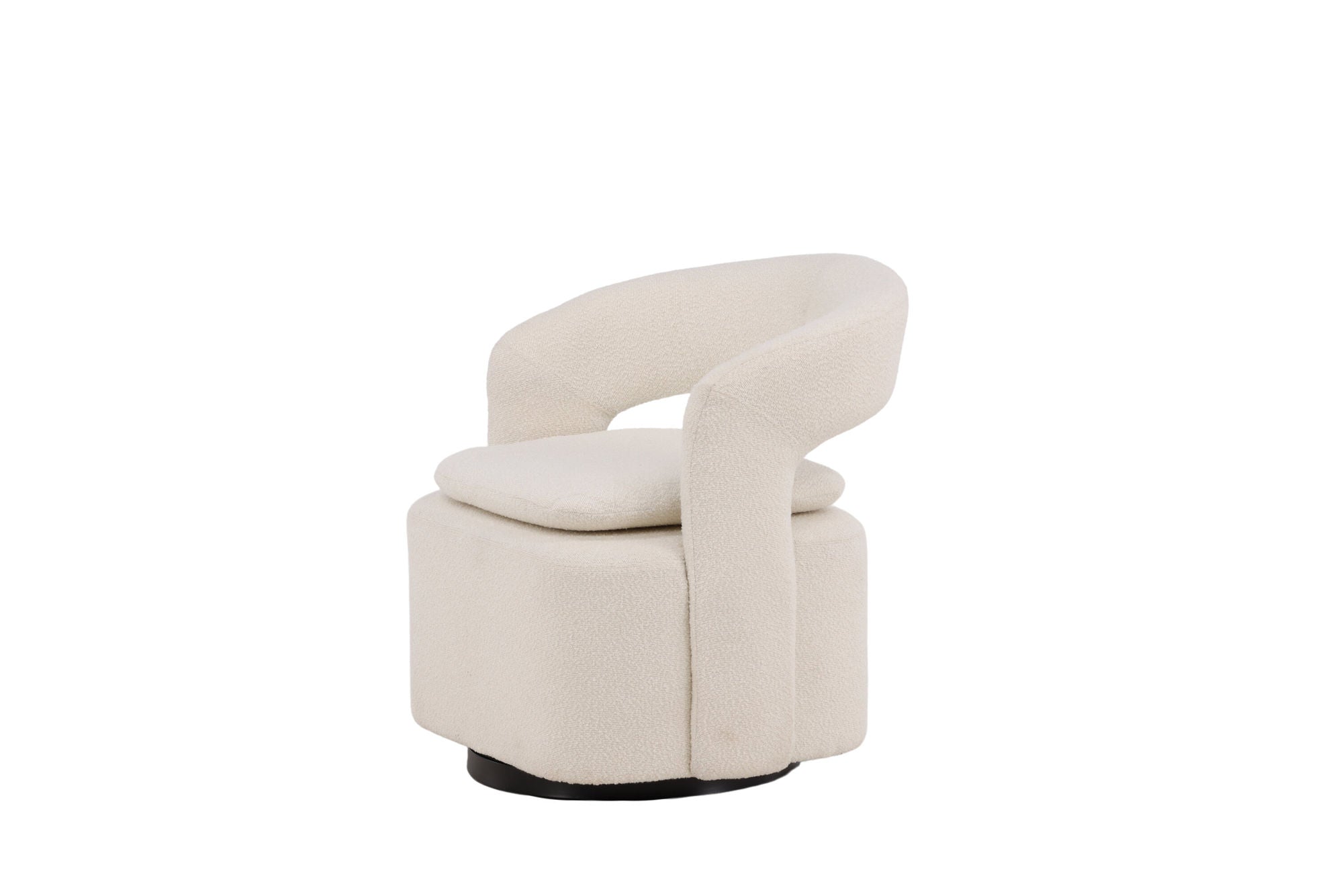 Venture Home Laurel Single Sofa - Black / White Boucle