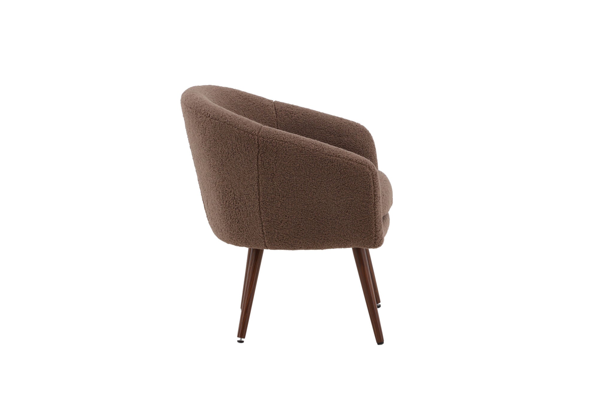 Venture Home Wanda Single Sofa - Dark walnut / Brown Lambs wool