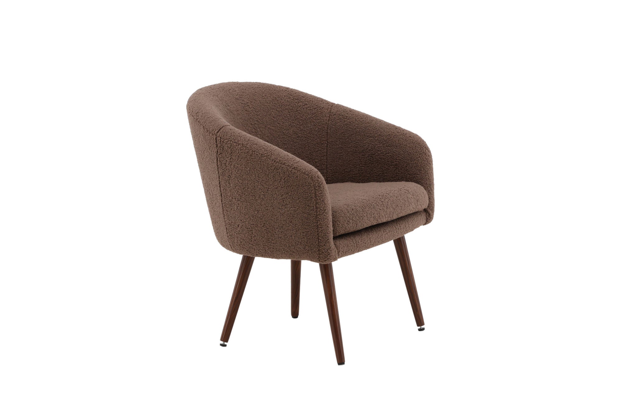 Venture Home Wanda Single Sofa - Dark walnut / Brown Lambs wool