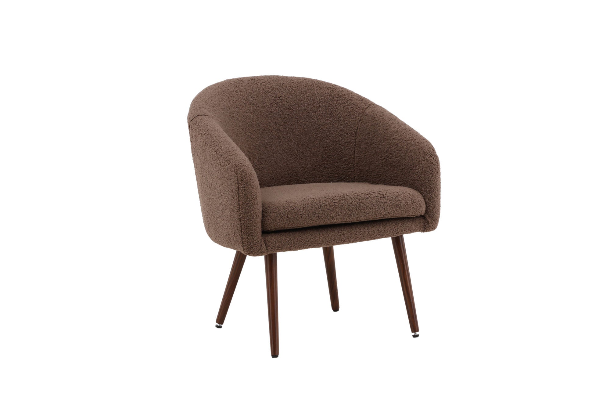 Venture Home Wanda Single Sofa - Dark walnut / Brown Lambs wool