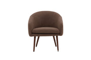 Venture Home Wanda Single Sofa - Dark walnut / Brown Lambs wool