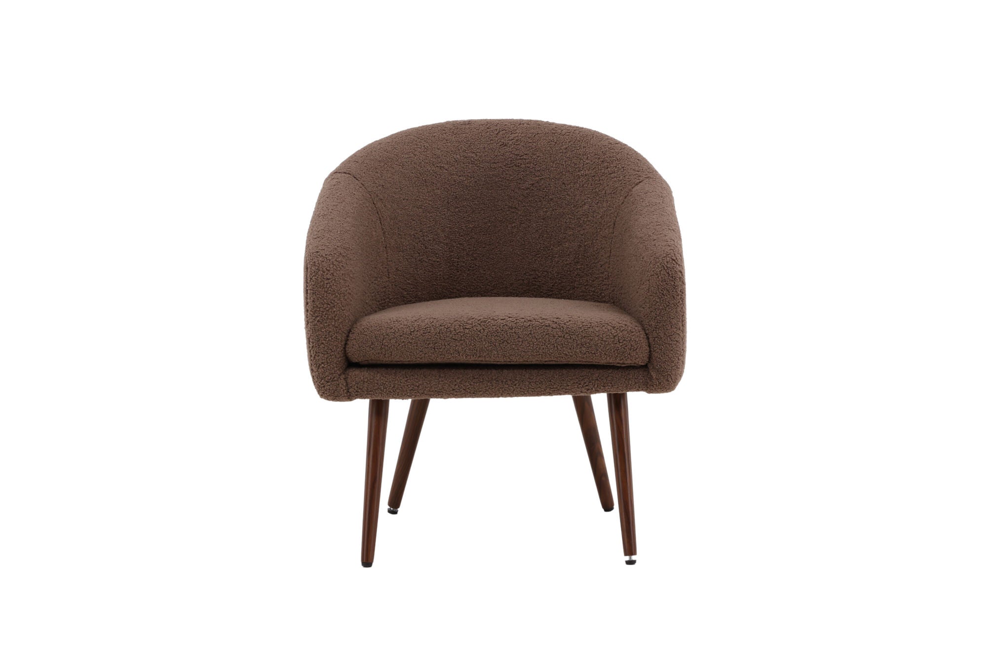 Venture Home Wanda Single Sofa - Dark walnut / Brown Lambs wool