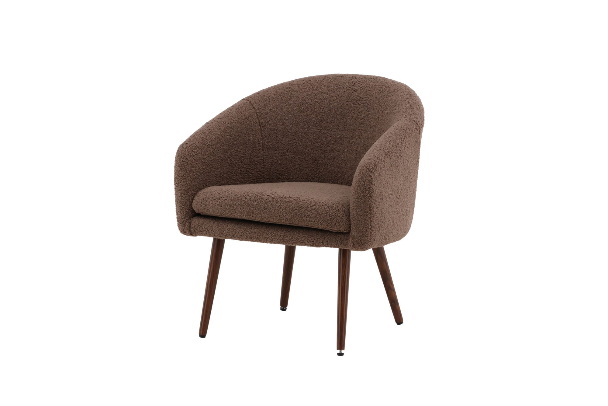 Venture Home Wanda Single Sofa - Dark walnut / Brown Lambs wool