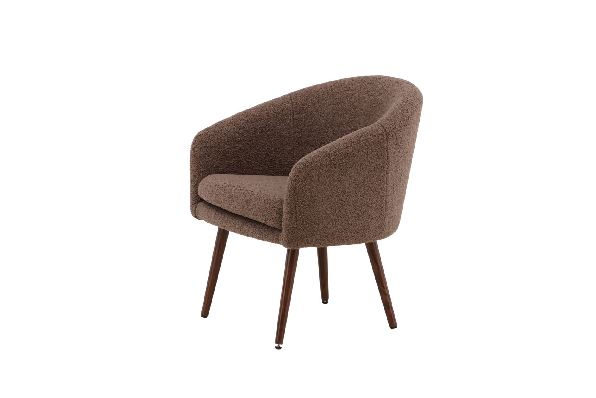 Venture Home Wanda Single Sofa - Dark walnut / Brown Lambs wool