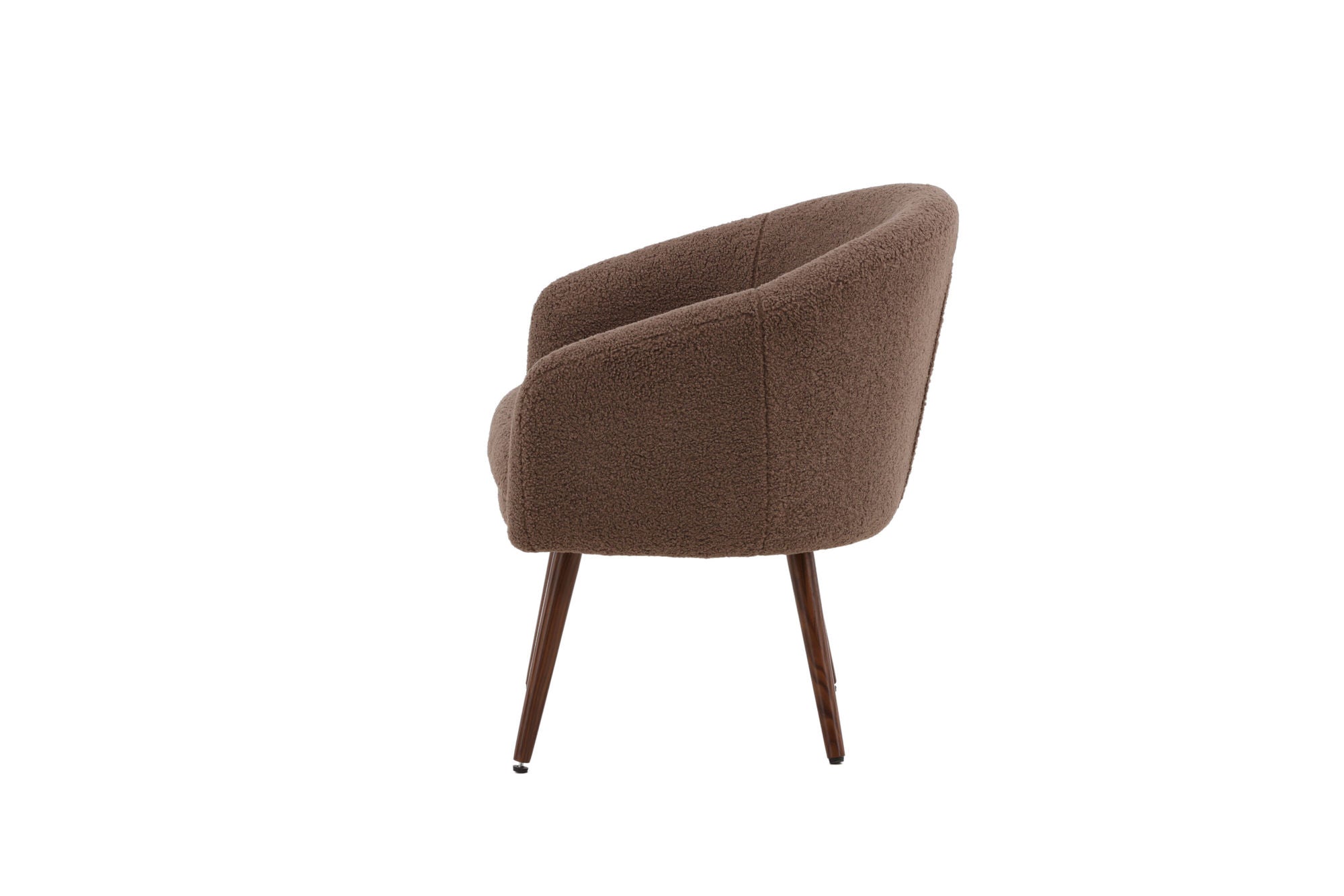 Venture Home Wanda Single Sofa - Dark walnut / Brown Lambs wool