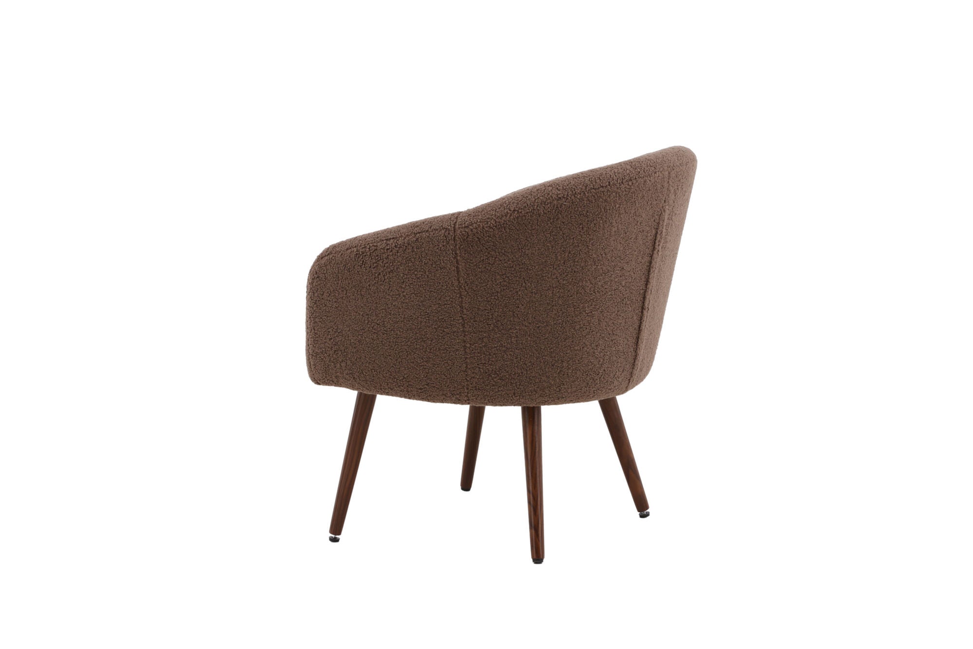 Venture Home Wanda Single Sofa - Dark walnut / Brown Lambs wool