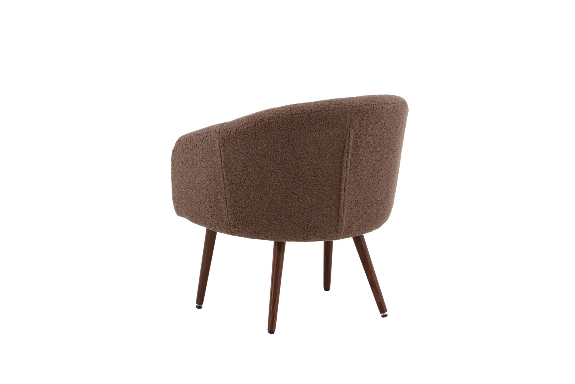 Venture Home Wanda Single Sofa - Dark walnut / Brown Lambs wool