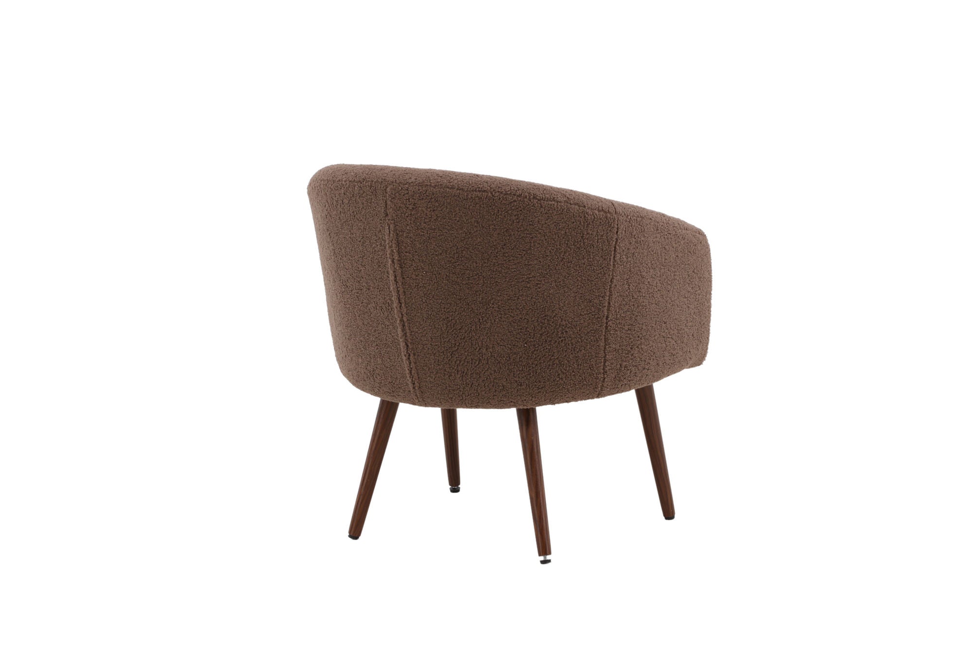 Venture Home Wanda Single Sofa - Dark walnut / Brown Lambs wool