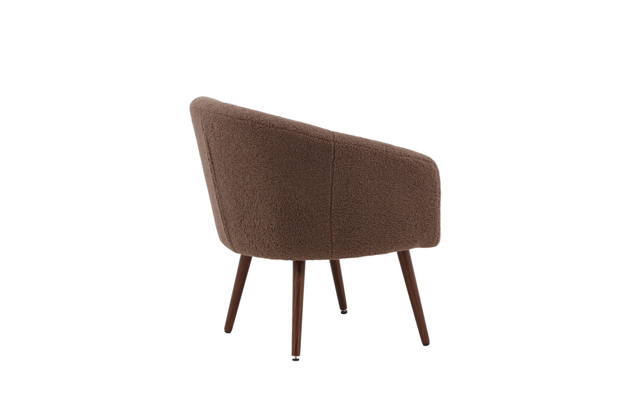 Venture Home Wanda Single Sofa - Dark walnut / Brown Lambs wool