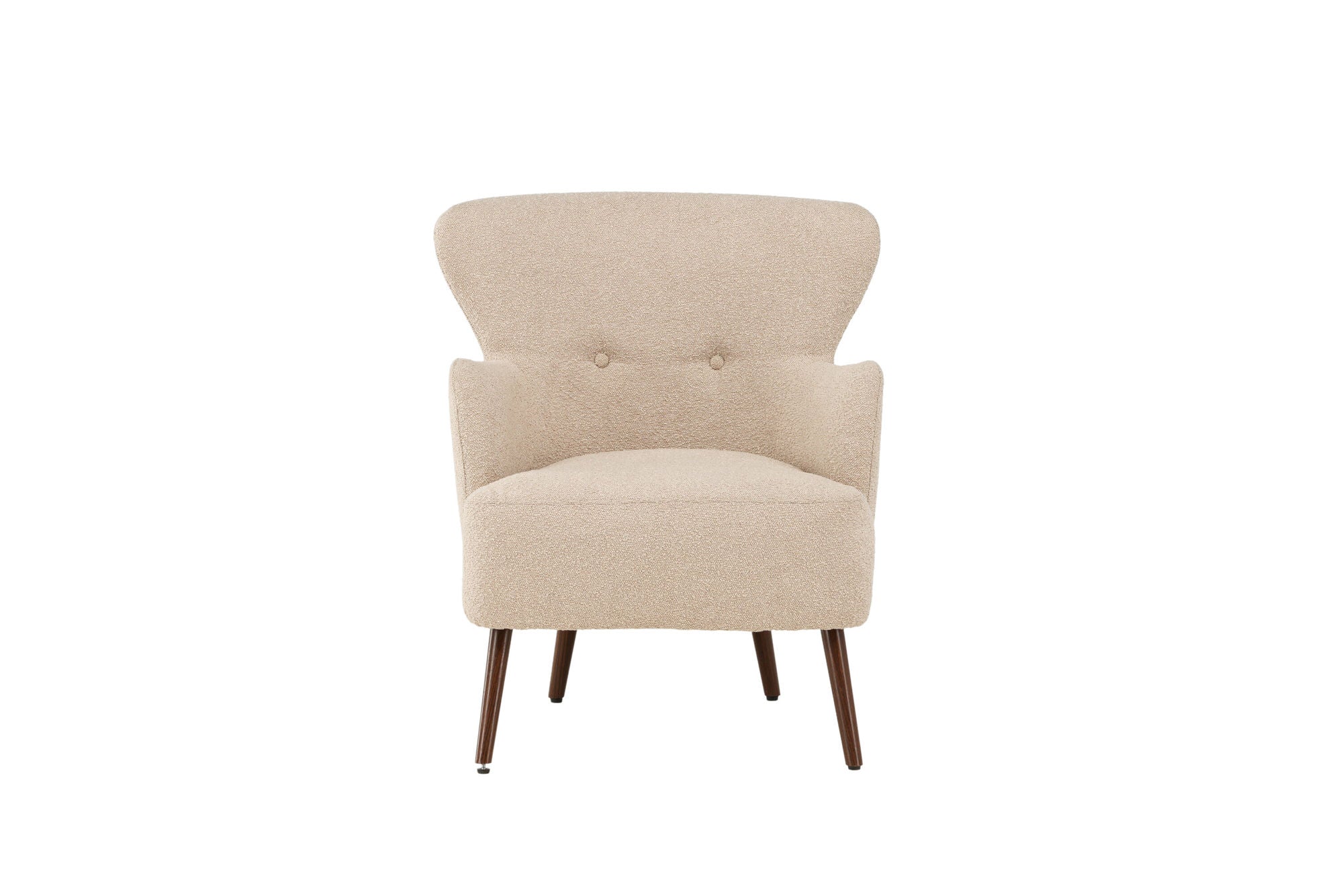 Venture Home Lincoln Single Sofa - Walnut / Beige Boucle