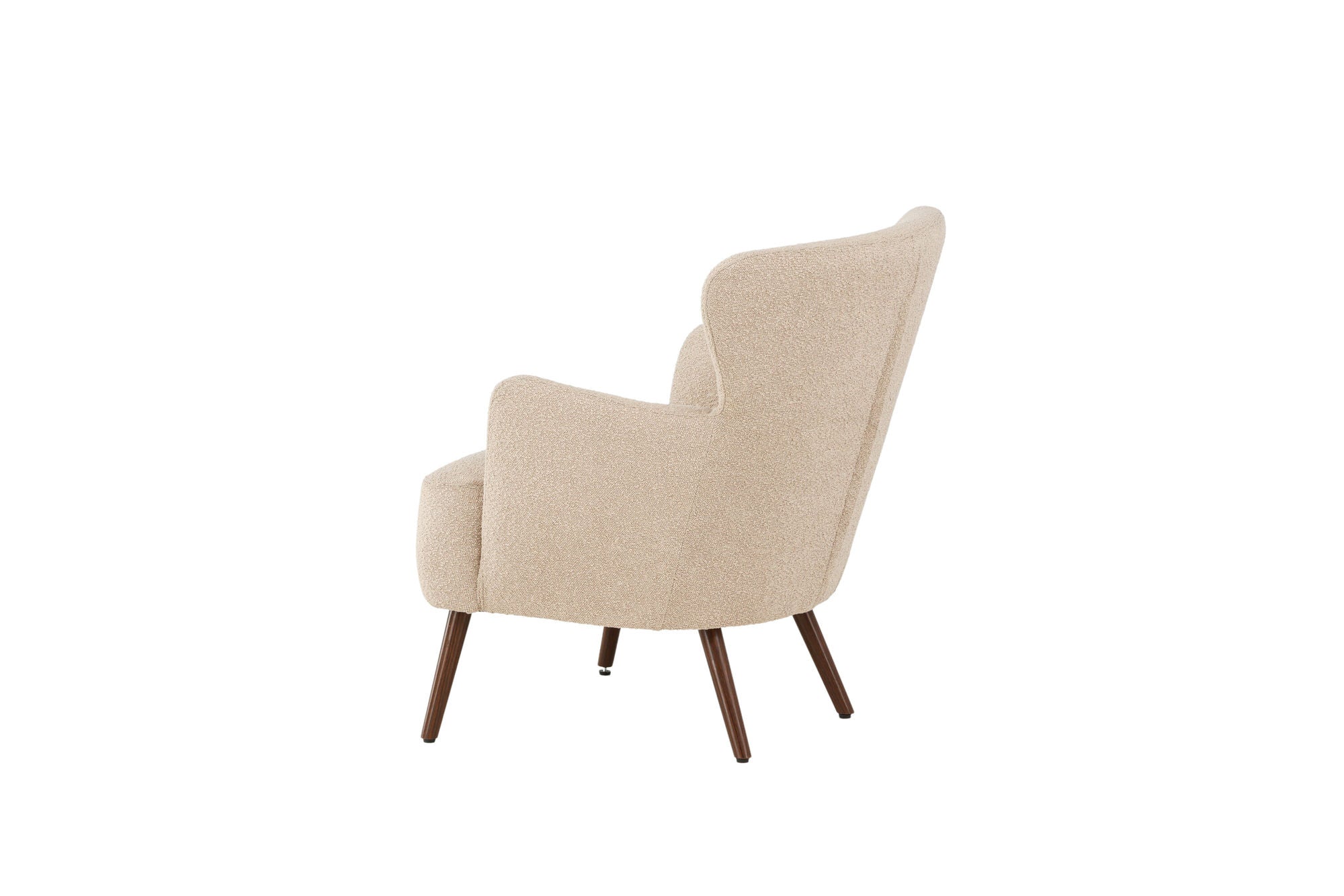 Venture Home Lincoln Single Sofa - Walnut / Beige Boucle