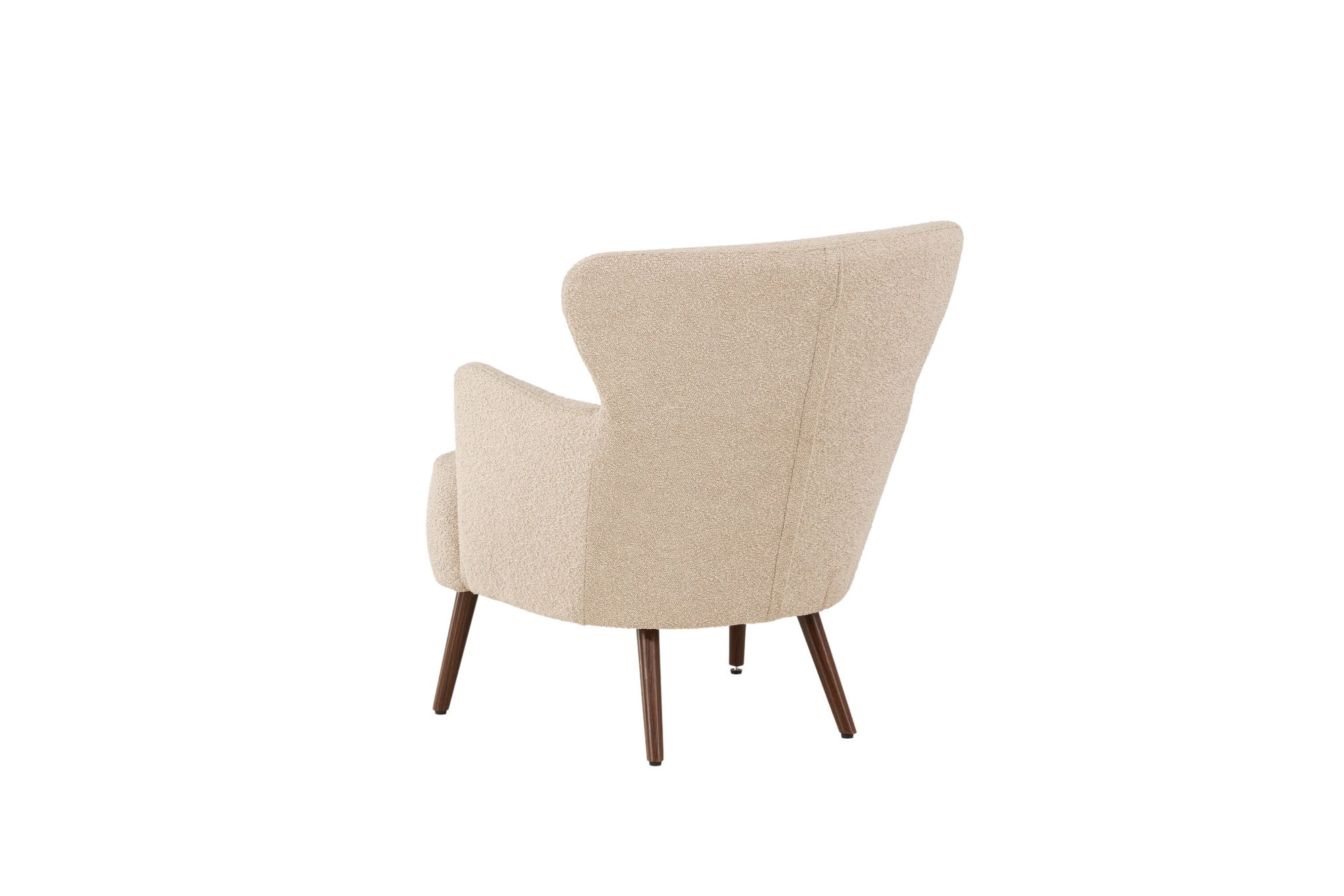 Venture Home Lincoln Single Sofa - Walnut / Beige Boucle