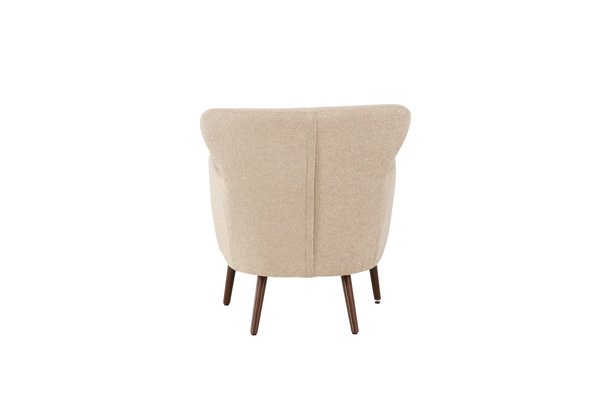 Venture Home Lincoln Single Sofa - Walnut / Beige Boucle