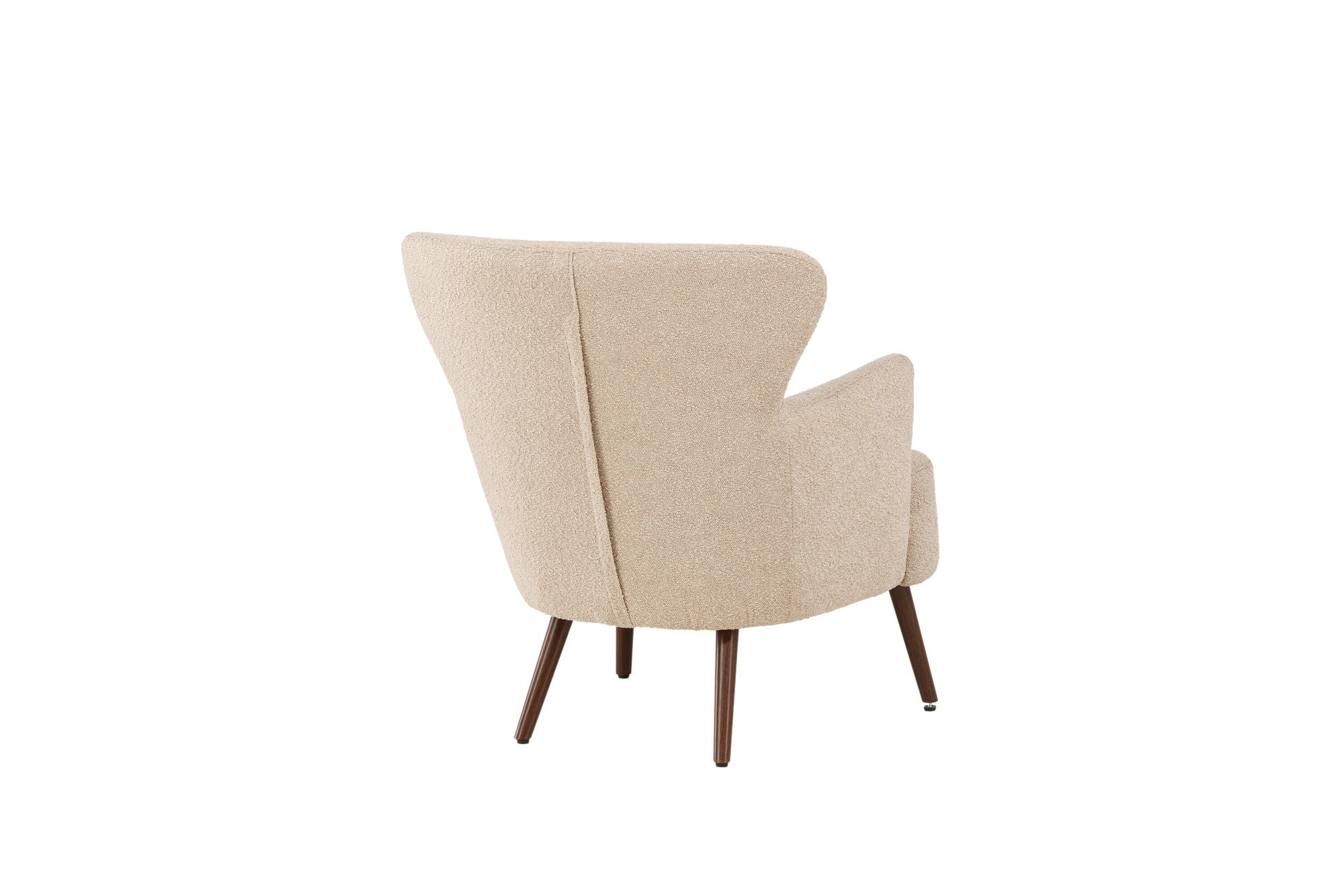 Venture Home Lincoln Single Sofa - Walnut / Beige Boucle